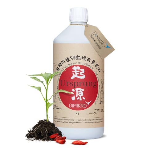 DIMIKRO Ursprung Urlösung - traditionell japanische EM Urlösung (Herstellung von EM-aktiv) Bodenaktivator mit Effektiven Mikroorganismen Bodenhilfsstoff (1 Liter)