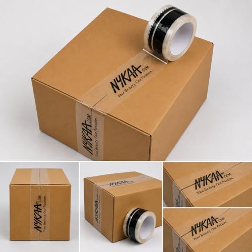 Image of Printed Packing Tape 48 mm Width x 65 Meter Length Pack of 6 | Strong Adhesive BOPP Tape for E-Commerce Shipping and Box Sealing