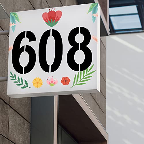 AIEX 30cm Zahlenschablone Groß, Wiederverwendbar Kunststoff Zahlenschablonen für Hausnummern 10 Stück Zahlen Schablonen von 0 bis 9