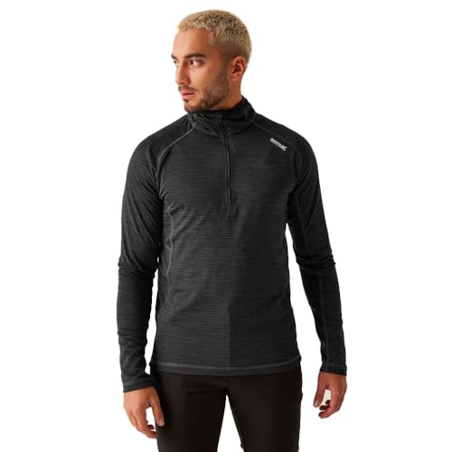 Regatta Mens Yonder II Half Zip Fleece Stretch Warm Lightweight Winter Layer Top