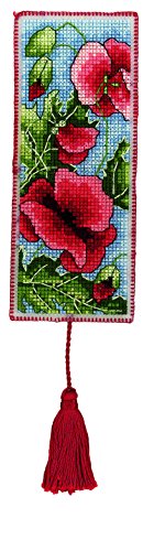 Royal Paris Poppies Bookmark Cross Stitch Kit