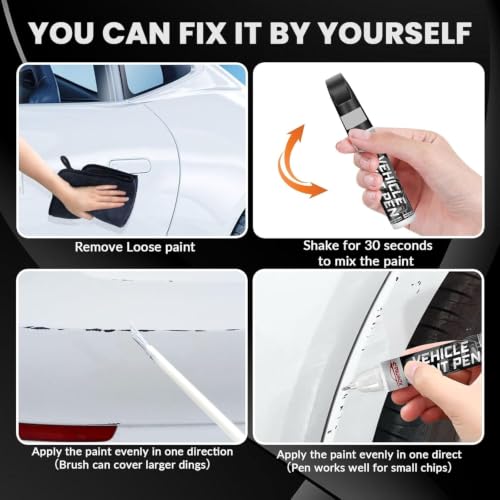 Image of XDOTOAR Car Touch Up Paint Pen for Maruti Suzuki S-PRESSO SOLID WHITE (ZQH) | Factory Color Matched 2K Paint Technology | Car Scratch Remover & Paint Chip Repair | Quick Dry Formula | Rust Protection | 18ml