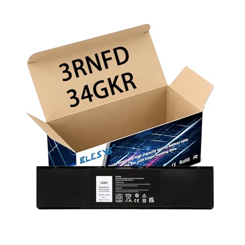 BLESYS 54Wh 34GKR Batterie för Dell Latitude E7440 E7450 14 7000 Series 3RNFD PFXCR F38HT G0G2M T19VW 451-BBFT 451-BBFV 451-BBFY 451-BBFS 7.4V