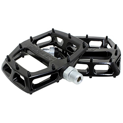 Dmr V12 - Pedales Bici Planos para Bicicleta de Montaña, Color Negro, Tamaño 9/16''