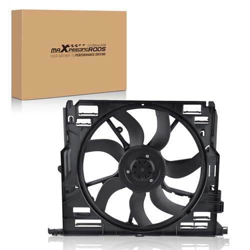 Image of maXpeedingrods 3 Pins Engine Radiator Cooling Fan Assembly for BMW 528i 2009-2011, for BMW 530i 535i 640i xDrive 17428509741 17427599493 17427802943