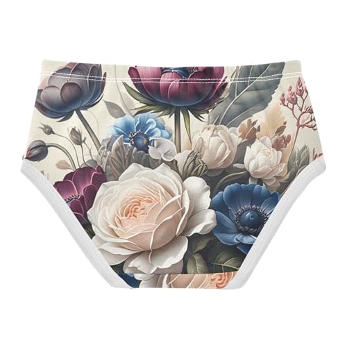Stylish Girls Underwear Toddler 2t Cotton Panties for Girl Beautiful Colorful Floral Flowers Briefs Undies Kids2