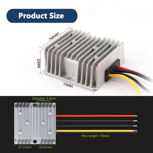 Convertisseur 36V 48V à 12V 20A transformateur IP68 haute performance - 4