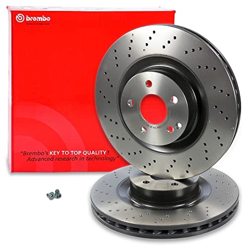 BREMBO 2x Coated Disc Bremsscheibe Vorne Gelocht 10698758
