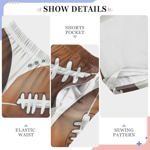 ZZXXB Football Retro Print Boys Long Pants Soft Trousers Elastic Waist Kids Lounge Bottoms with Pockets S-XL4