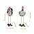 QIAOIDEA Funny Shelf Sitting Chicken Figurines – Farmhouse Rooster & Hen Statues with Dangling Legs – Rustic Tabletop Home Decor, Kitchen, Garden Ornaments (Set of 2)