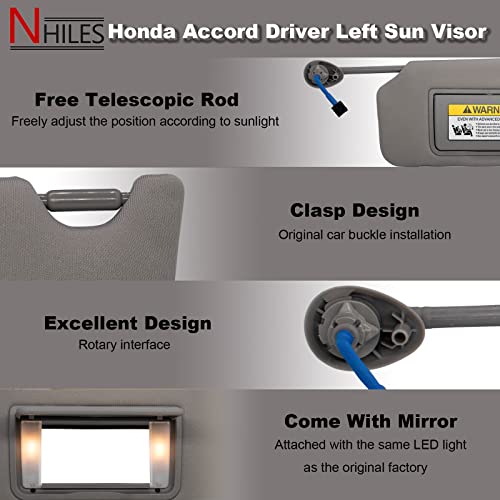 Driver Side Visor with Lighted Mirror