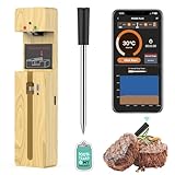 Plus Wireless Bluetooth Meat Thermometer with Probe for Cooking/Grilling,Update 600Ft Digital Waterproof Oven Food Thermometer for Air Fryer, BBQ, Rotisserie, Smart App Compatible with iOS & Android