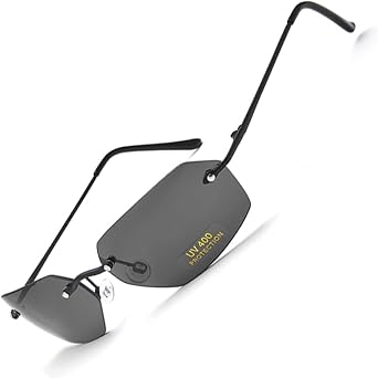 PLOPLO Matrix Square Sunglasses men Ultralight Rimless