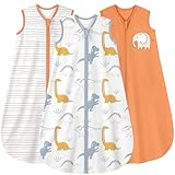 Yoofoss Baby Sleep Sack 6-12 Months Wearable Blanket for Babies 100% Organic Cotton 2-Way Zipper TOG 0.5 Toddler Sleeping Sack 3 Pack, Comfy Lightweight Sleep Sacks