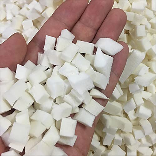 Tong Gu 1 lb Natural Latex Foam Fill Shredded Square Loose Stuffing for Pillows Cushions Bean Bag