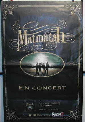 Poster Matmatah La Cerise affiche geante deco chambre musique legende