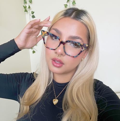 Image of VOOGLAM Cat Eye Blue Light Blocking Glasses for Women Anti UV Eyestrain Eyewear Mariana