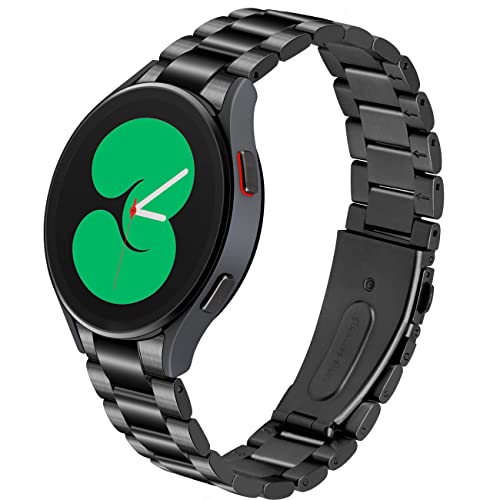 Bracelet montre acier inoxydable robuste et bicolore noir brossé