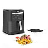 Tefal EY8018 Easy Fry und Grill XXL 2-in-1 Heißluftfritteuse, Air Fryer XXL, Flexcook-Einsatz für 2 Speisen gleichzeitig, gesunde Fritteuse ohne Öl, fettfrei,gute Grillergebnisse, 8 Programme, Schwarz