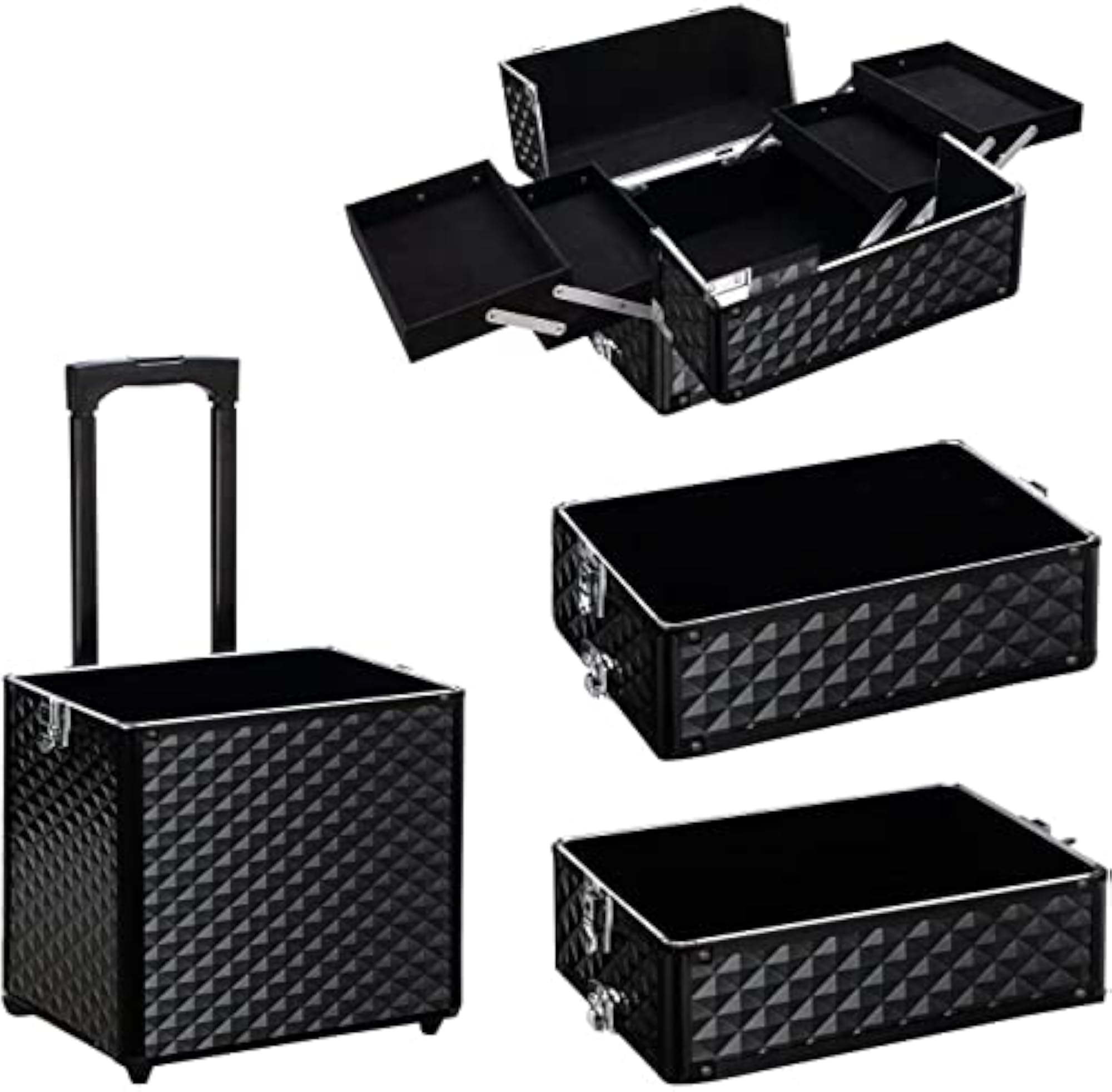 Hairdressing Case Cosmetic Trolley with Wheels