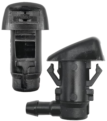 Click&Fit Boquillas de repuesto para limpiaparabrisas para Dodge, Jeep Grand Cherokee Liberty Commander, Chrysler. Accesorios de kit de rociadores de agua para limpiaparabrisas, 2 ventiladores dobles