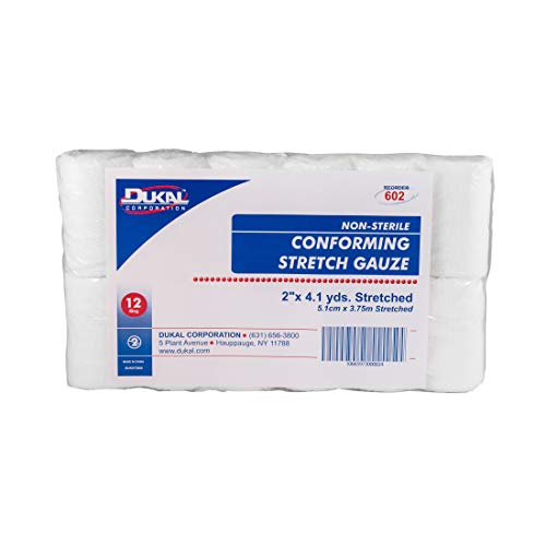 Dukal Conforming Stretch Gauze, Non-Sterile, 2" W x 4.1 yd. L (12 Bags of 8) (Pack of 96) miniatura 2