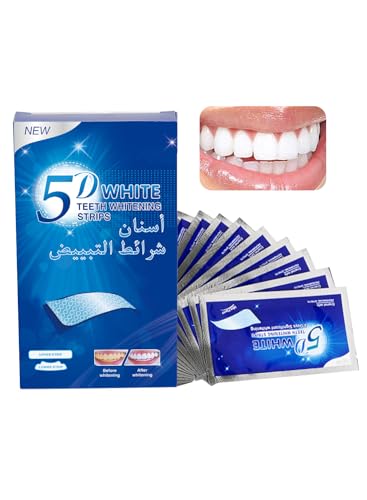 L&Wen Advanced 5D White Teeth Whitening Strips Fast Effective and Portable Achieve Significant Whitening in Just 3 Days - Comfortable and Easy to Use - 7 Pcs per Pack