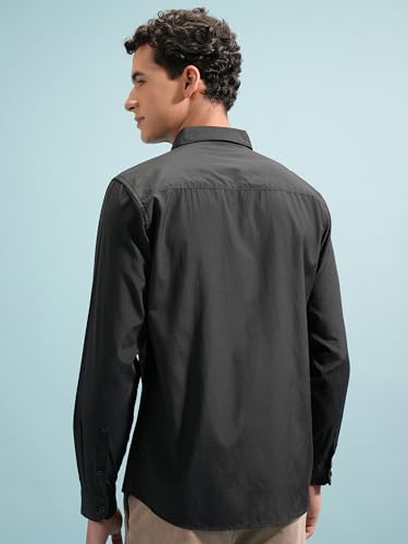 Image of Highlander Men's Slim Fit Shirts | Solid | Long Sleeves | Spread Collar | Formal Shirts | Men Shirts