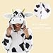 NEWCOSPLAY Unisex Adult Cow Onesie Pajamas Animal One Piece Costume Cosplay Sleepwear (Cow, Large)