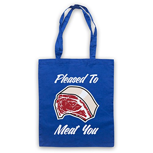 Sac d'emballage Pleased To Meat You en coton imprimé avec slogan humoristique