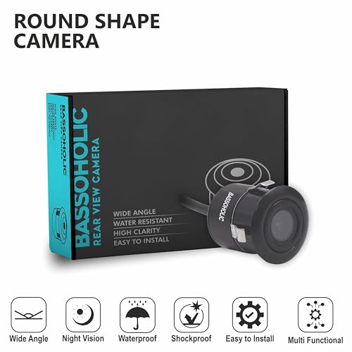 Image of BASSOHOLIC Full HD Car 160 Reverse Parking Camera | 160 Wide Angle Rear View Backup Camera | Waterproof & Night Vision | Universal Fit for All Cars