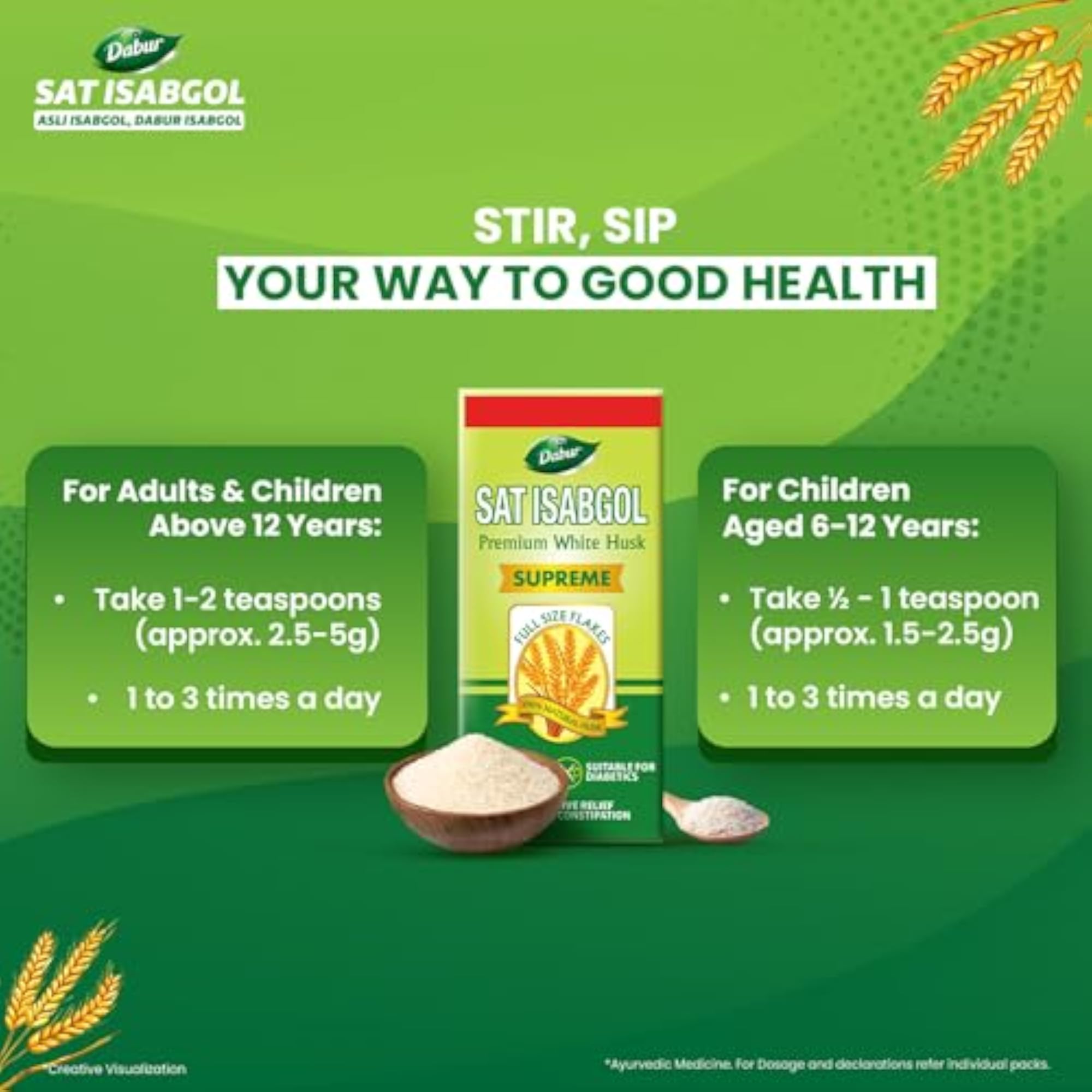 DABUR Sat Isabgol (Psyllium Husk), 45g
