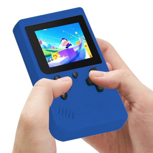 Febotak Consola de Juegos Retro analógica | con 240 Juegos clásicos | Consola de Juegos portátil | Mini Consola de Juegos | Consola de Juegos Retro portátil | 12,5 x 8 x 2,3 cm (Azul Claro)