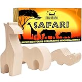 animaux bois sculpté KIT DE SCULPTURE POUR DÉBUTANT - cet ensemble d'artisanat en bois est idéal comme kit de sculpture sur bois pour les débutants adultes, blocs de sculpture sur bois, kits de projets d'artisanat pour adultes et kit de sculpture sur bois pour enfants. Sculptez votre animal préféré avec notre kit d'ébauches en tilleul !