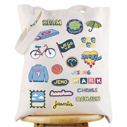 WZMPA K-Pop NCT Tote Bag K-Pop Team Fans Gift Korean Group Dream Shoulder Bag K-Pop NCT Merch (NCT...