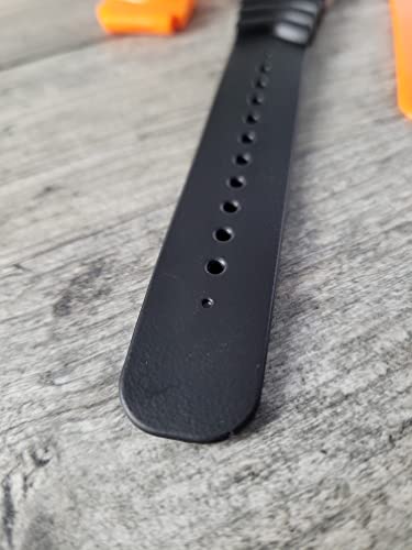 Extra Long Diver Watch Strap, Black, 22mm - Image 3