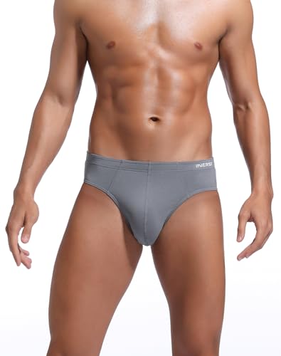 INNERSY Unterhosen Männer Slip Sport Slips Herren Komfortable Pants Unterwäsche Mehrpack 4 (XXL, Rot/Schwarz/Blau/Grau)