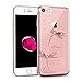 iPhone 7 Case from Kingxbar ,Bling Diamond Crystals from SWAROVSKI Element Hard PC Transparent Sparkly Case Cover for Apple iPhone 7 (4.7 Inch) (Dragonfly-Rose)