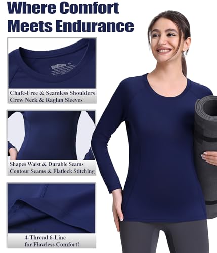 Compression Shirts Woman's Athletic Workout Undershirt Dry Fit T-Shirt for Gym Running Short Long Sleeve Tops3