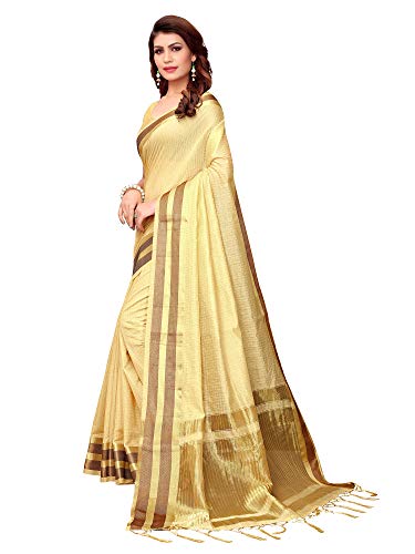 Image of AKHILAM Women's Cotton Silk Saree with Unstitched Blouse Piece (CNCX01 Parent)