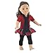 18 Inch Doll Plaid Skirt & Leggings Outfit | Fits 18" American Girl Dolls | Includes Scarf