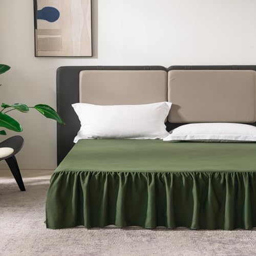 Image of Bed Skirt King Size 16 Inch Drop Ruffled Bed Skirt with Split Corners