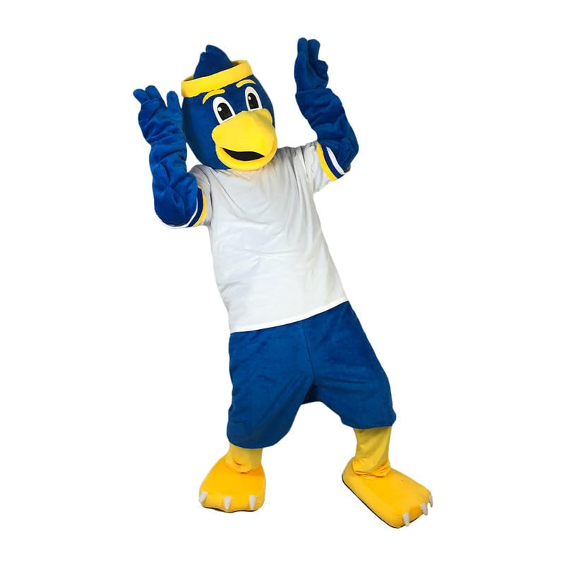 Blue Eagle Mascot Costume Funny Cartoon Fancy Dress