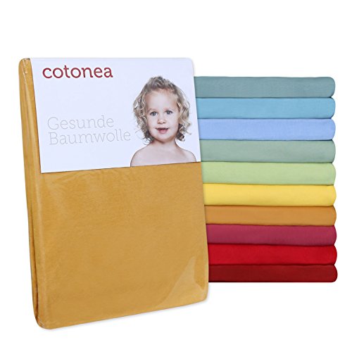 Cotonea Jersey Spannbettlaken aus Bio-Baumwolle aquamarin, 180x220-200x220 cm Cover