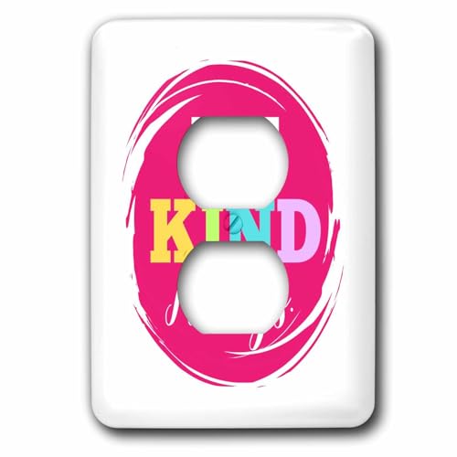3dRose 3DRose Lourdes - Quote - Image of quote Be kind always. - Light Switch Covers (lsp-388448-6)