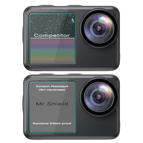Protector de pantalla AKASO Brave 7 LE cristal templado 9H frontal trasera Mr.Shield 5