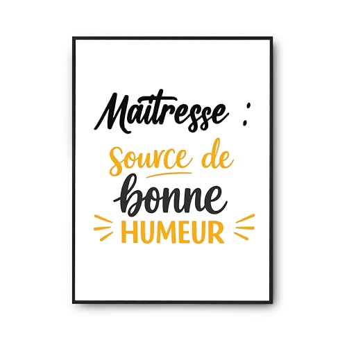 Poster humour decoration murale pour classe affiche maitresse idée cadeau ecole