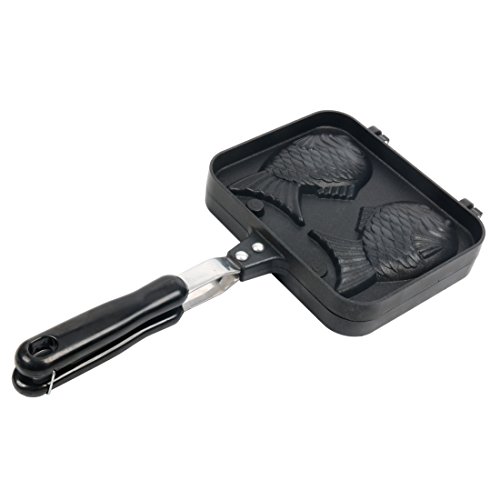 Yaetek personnelles Taille traditionnel Aluminium Taiyaki en forme de poisson Hot Dessert gaufré machine à cake Pan