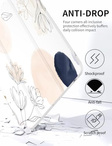 Coque iPad 10.2 Fleurs Roses avec Porte-Crayons Transparent iPad 7/8/9 - 4