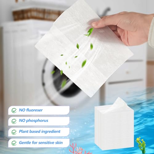Image of 600 Count Dryer Sheets Bulk Fabric Softener Ocean Breeze Scent Dryer Sheets Naturally Softens and Removes Static Cling, Ideal for Large Households, Sensitive Skin